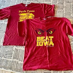 Iowa State University Cyclones Red Graphic T-Shirts